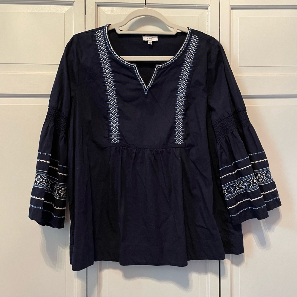 Crown and Ivy Embroidered Top